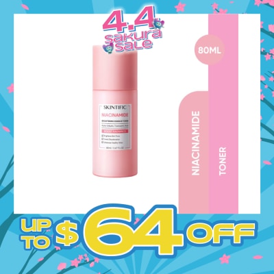 SKINTIFIC - Niacinamide Brightening Essence Toner (To Brightens Skin Tone, Evens Discoloration & Enhances Healthy Glow) 80ml