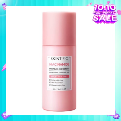 SKINTIFIC Niacinamide Brightening Essence Toner (To Brightens Skin Tone, Evens Discoloration & Enhances Healthy Glow) 80ml