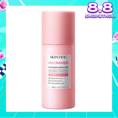 SKINTIFIC Niacinamide Brightening Essence Toner (To Brightens Skin Tone, Evens Discoloration & Enhances Healthy Glow) 80ml