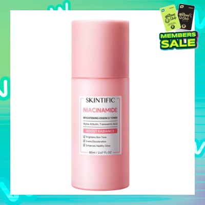 SKINTIFIC Niacinamide Brightening Essence Toner (To Brightens Skin Tone, Evens Discoloration & Enhances Healthy Glow) 80ml