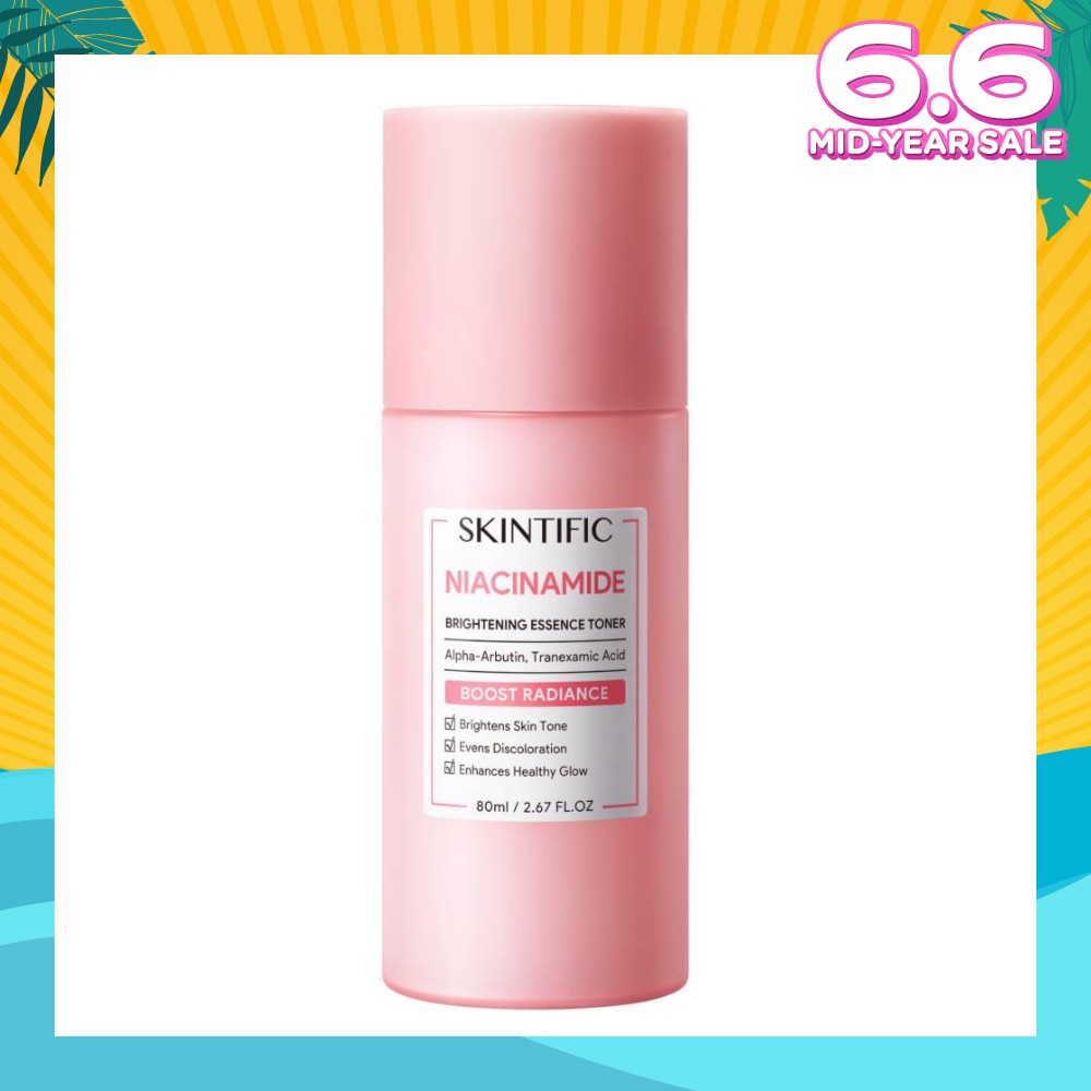 Niacinamide Brightening Essence Toner (To Brightens Skin Tone, Evens Discoloration & Enhances Healthy Glow) 80ml