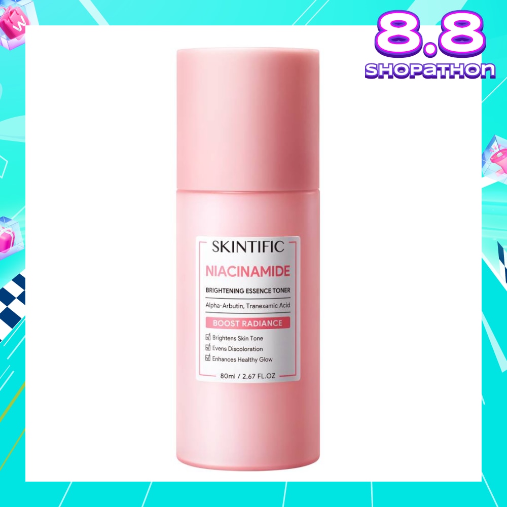 Niacinamide Brightening Essence Toner (To Brightens Skin Tone, Evens Discoloration & Enhances Healthy Glow) 80ml