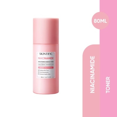 SKINTIFIC Niacinamide Brightening Essence Toner (To Brightens Skin Tone, Evens Discoloration & Enhances Healthy Glow) 80ml