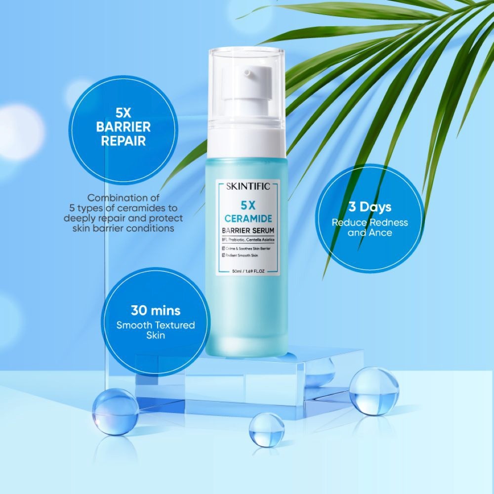 5X Ceramide Barrier Repair Serum (To Calmsm Soothes Skin Barrier, Restores Radiance & Elasticity) 50ml&nbsp;(Expiry: Aug`2026)