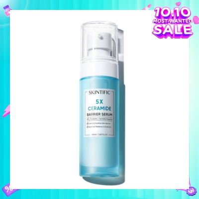 SKINTIFIC 5X Ceramide Barrier Repair Serum (To Calmsm Soothes Skin Barrier, Restores Radiance & Elasticity) 50ml