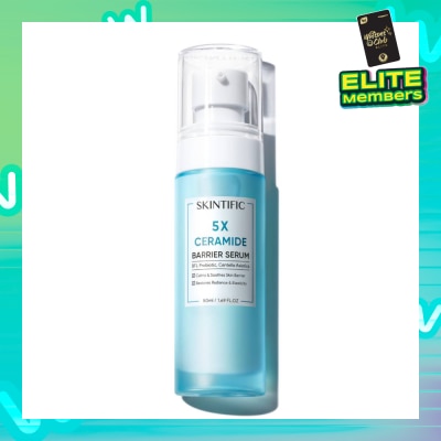 SKINTIFIC 5X Ceramide Barrier Repair Serum (To Calmsm Soothes Skin Barrier, Restores Radiance & Elasticity) 50ml