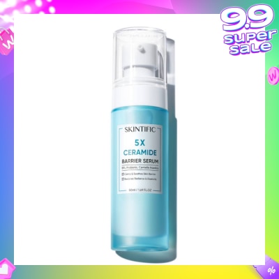 SKINTIFIC 5X Ceramide Barrier Repair Serum (To Calmsm Soothes Skin Barrier, Restores Radiance & Elasticity) 50ml
