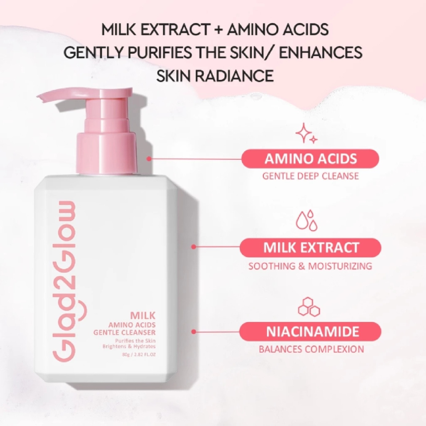 Milk Amino Acids Brightening Gentle Cleanser 80g image