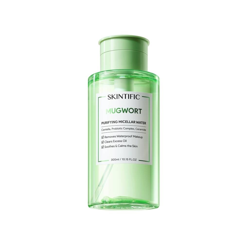 Mugowrt Purifying Micellar Water (To Removes Waterproof Makeup, Clears Excess Oil, Soothes & Calms The Skin) 300ml