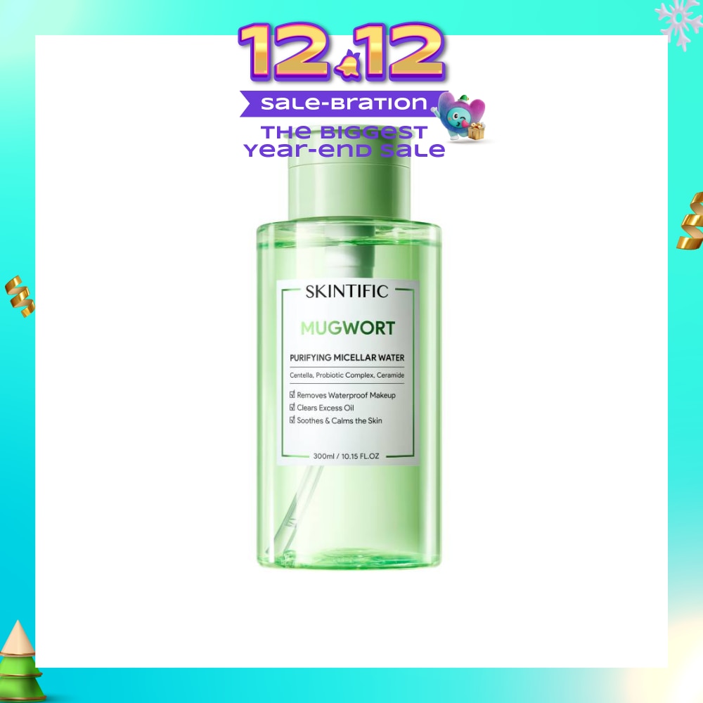 Mugowrt Purifying Micellar Water (To Removes Waterproof Makeup, Clears Excess Oil, Soothes & Calms The Skin) 300ml