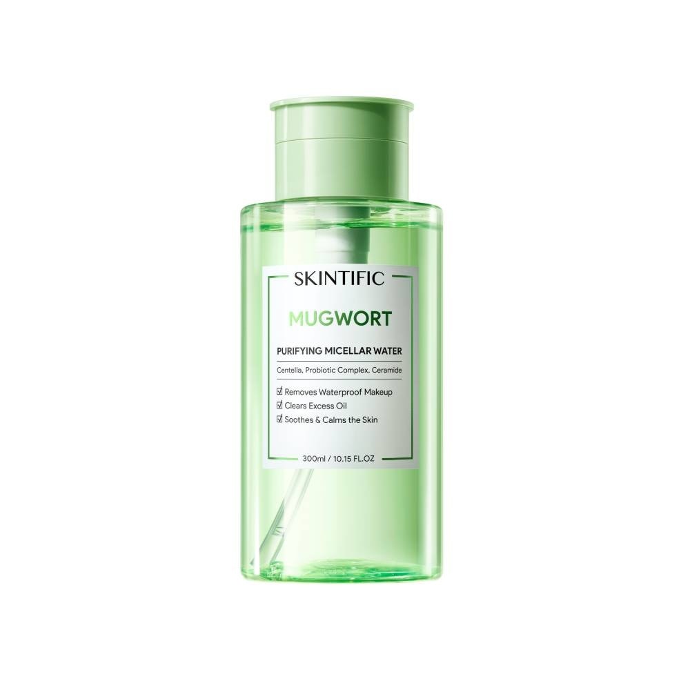 Mugowrt Purifying Micellar Water (To Removes Waterproof Makeup, Clears Excess Oil, Soothes & Calms The Skin) 300ml