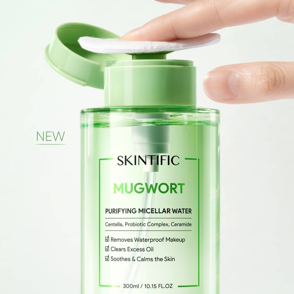 Mugowrt Purifying Micellar Water (To Removes Waterproof Makeup, Clears Excess Oil, Soothes & Calms The Skin) 300ml