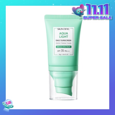 SKINTIFIC Aqua Light Daily Sunscreen SPF 35 PA+++ (Suitable For Acne Prone Skin & Greasy) 30g