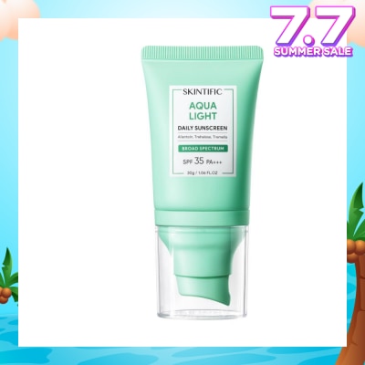 SKINTIFIC Aqua Light Daily Sunscreen SPF 35 PA+++ (Suitable For Acne Prone Skin & Greasy) 30g