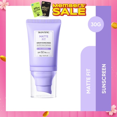 SKINTIFIC Matte Fit Oil Control Serum Sunscreen SPF 50+ PA++++ 30g