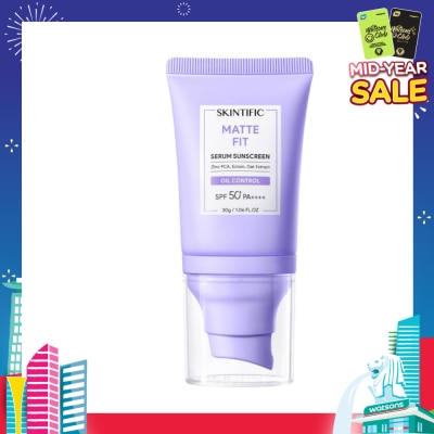 SKINTIFIC Matte Fit Oil Control Serum Sunscreen SPF 50+ PA++++ 30g
