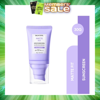 SKINTIFIC - Matte Fit Oil Control Serum Sunscreen SPF 50+ PA++++ 30g