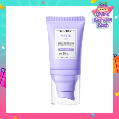 SKINTIFIC Matte Fit Oil Control Serum Sunscreen SPF 50+ PA++++ 30g
