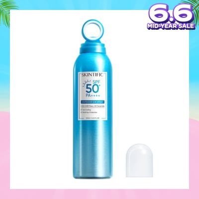 SKINTIFIC Outdoor Sunscreen Spray SPF 50+ PA++++ (Ice Cooling & Multi Sun Protection) 250ml