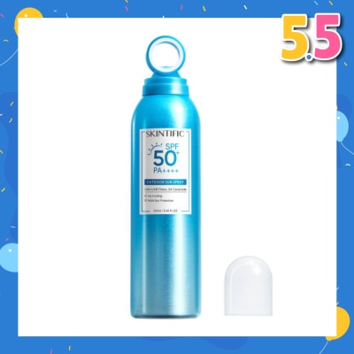 SKINTIFIC Outdoor Sunscreen Spray SPF 50+ PA++++ (Ice Cooling & Multi Sun Protection) 250ml