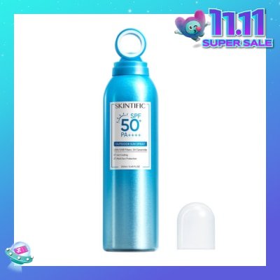 SKINTIFIC Outdoor Sunscreen Spray SPF 50+ PA++++ (Ice Cooling & Multi Sun Protection) 250ml
