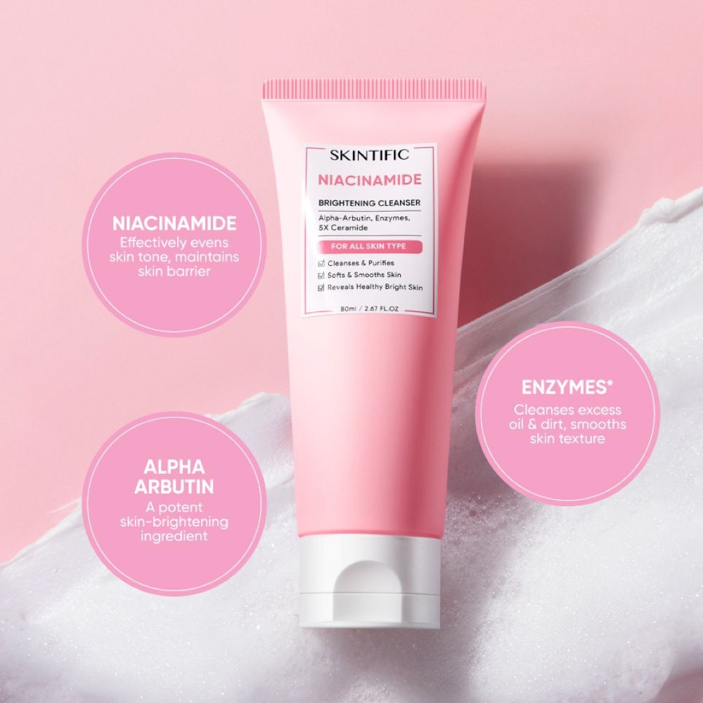 Niacinamide Brightening Cleanser (For Cleanses & Purifies, Softs, Smooths Skin & Reveals Healthy Bright Skin) 80ml