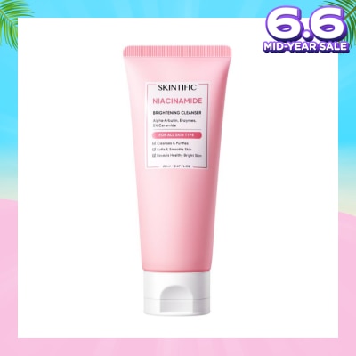 SKINTIFIC Niacinamide Brightening Cleanser (For Cleanses & Purifies, Softs, Smooths Skin & Reveals Healthy Bright Skin) 80ml