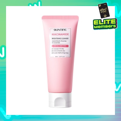 SKINTIFIC Niacinamide Brightening Cleanser (For Cleanses & Purifies, Softs, Smooths Skin & Reveals Healthy Bright Skin) 80ml