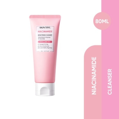 SKINTIFIC Niacinamide Brightening Cleanser (For Cleanses & Purifies, Softs, Smooths Skin & Reveals Healthy Bright Skin) 80ml
