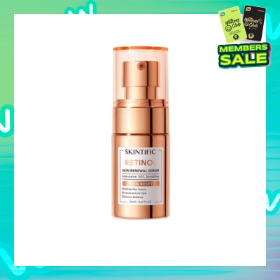 SKINTIFIC Retinol Skin Renewal Serum (To Refines Skin Texture, Intensive Acne Care & Revives Radiance) 20ml