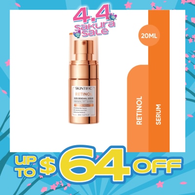 SKINTIFIC - Retinol Skin Renewal Serum (To Refines Skin Texture, Intensive Acne Care & Revives Radiance) 20ml