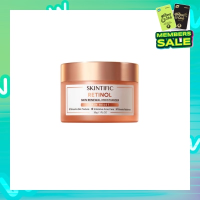 SKINTIFIC Retinol Skin Renewal Moisturizer (To Smooth Skin Texture, Intensive Acne Care & Boosts Radiance) 30g