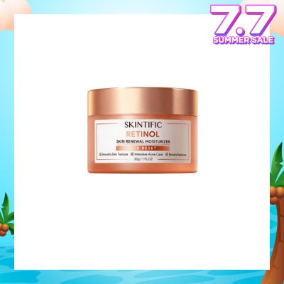 SKINTIFIC Retinol Skin Renewal Moisturizer (To Smooth Skin Texture, Intensive Acne Care & Boosts Radiance) 30g