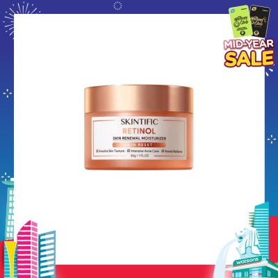 SKINTIFIC Retinol Skin Renewal Moisturizer (To Smooth Skin Texture, Intensive Acne Care & Boosts Radiance) 30g