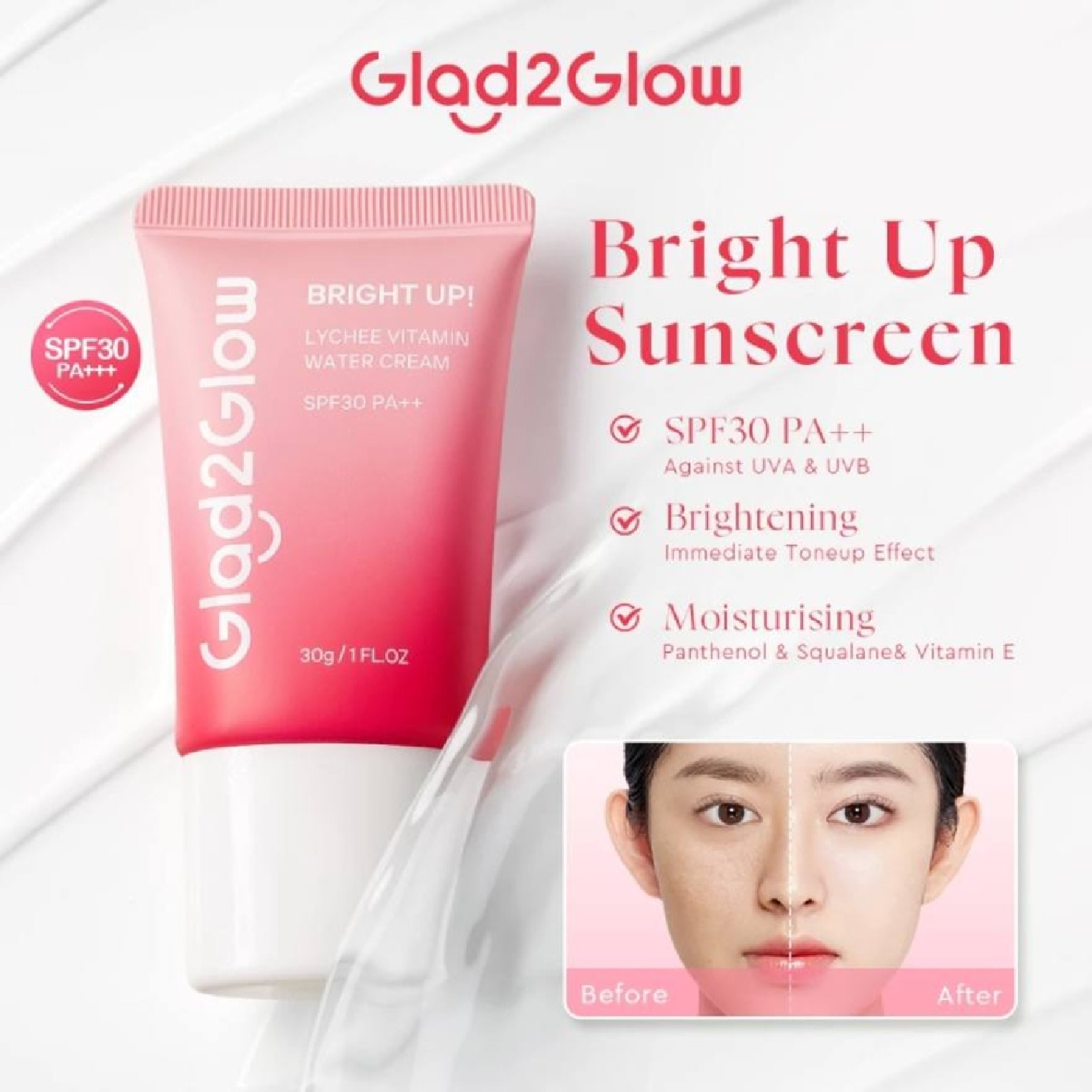 Bright Up! Lychee Vitamin Water Cream SPF 30 PA++ 30g image