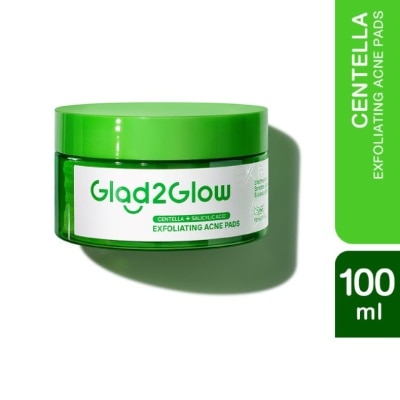 GLAD2GLOW - Centella + Salicylic Acid Exfoliating Acne Pads 30s image