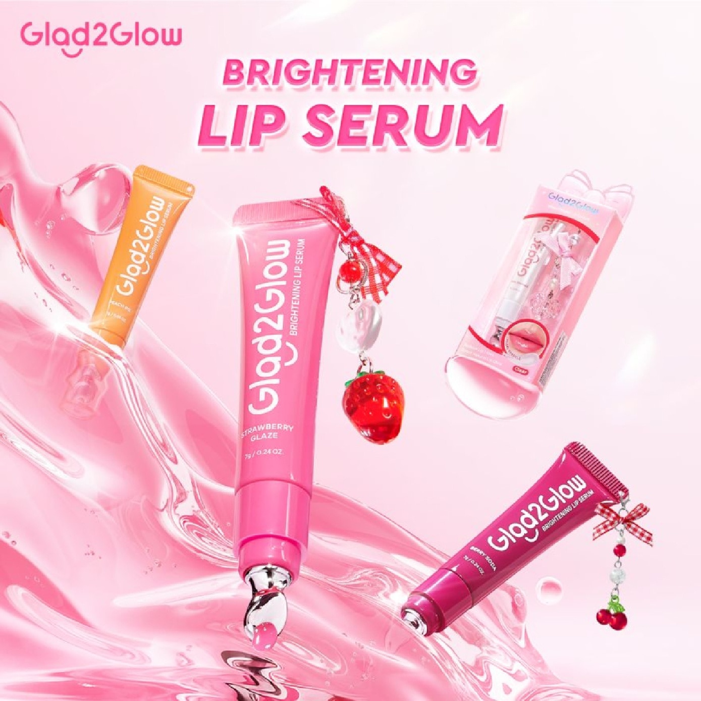 Brightening Charm Lip Serum #01 Strawberry Glaze 7g image