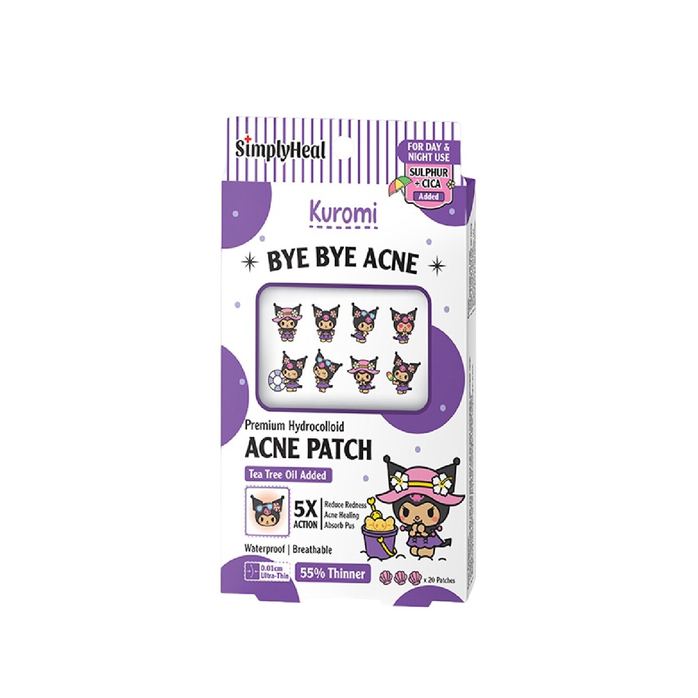 Toasty Kuromi Day & Night Premium Hydrocolloid Acne Patch 20s image
