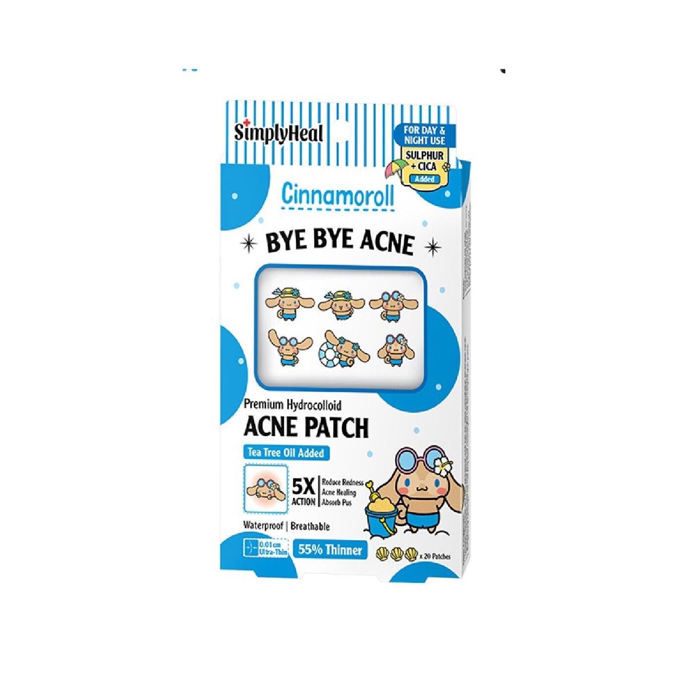 Toasty Cinnamoroll Day & Night Premium Hydrocolloid Acne Patch 20s image