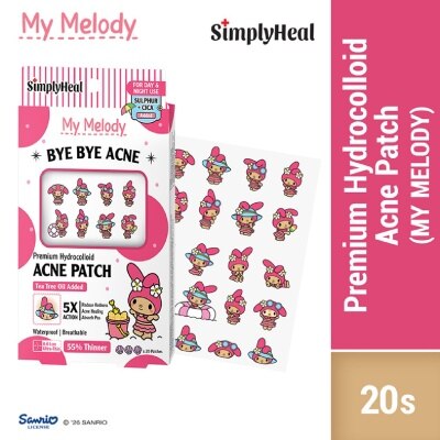 SIMPLYHEAL - Toasty My Melody Day & Night Premium Hydrocolloid Acne Patch 20s image