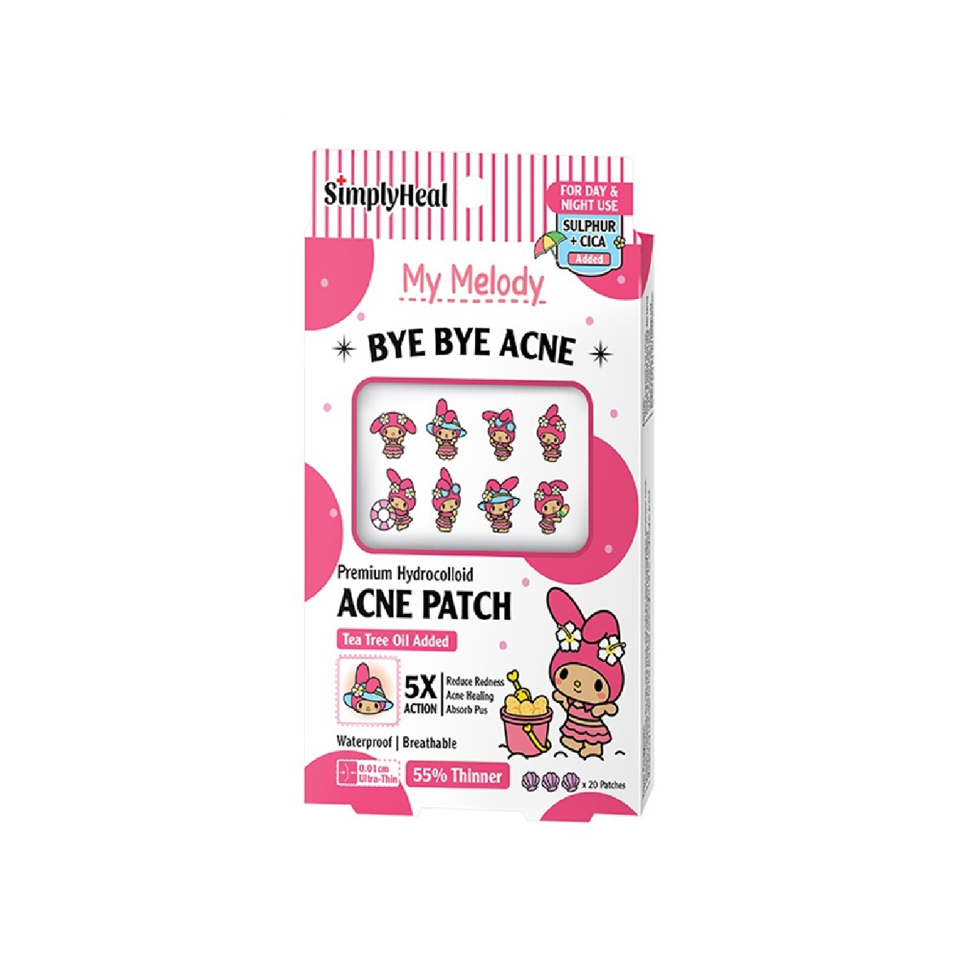 Toasty My Melody Day & Night Premium Hydrocolloid Acne Patch 20s image