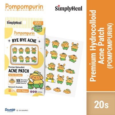 SIMPLYHEAL - Toasty Pompompurin Day & Night Premium Hydrocolloid Acne Patch 20s image