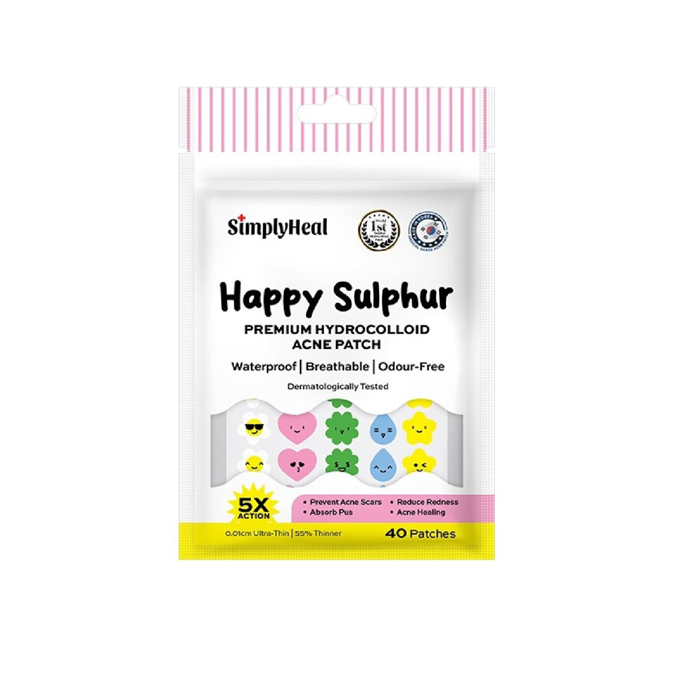 Happy Sulphur Day & Night Premium Hydrocolloid Acne Patch 40s image