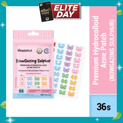 SIMPLYHEAL Bowgazing Sulphur Day & Night Premium Hydrocolloid Acne Patch 36s image