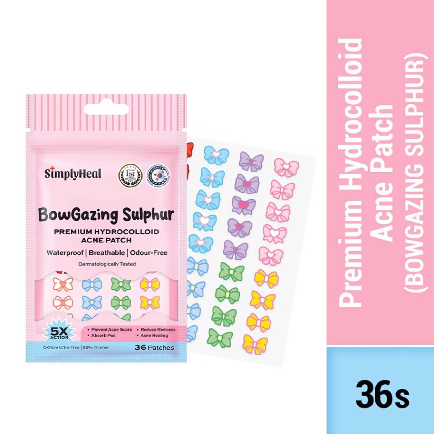 Bowgazing Sulphur Day & Night Premium Hydrocolloid Acne Patch 36s image