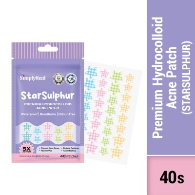 SIMPLYHEAL - Star Sulphur Day & Night Premium Hydrocolloid Acne Patch 40s image