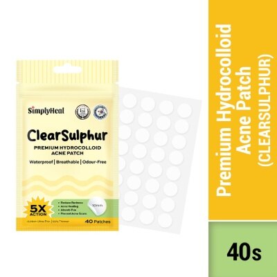 SIMPLYHEAL - Clear Sulphur Day & Night Premium Hydrocolloid Acne Patch 40s image