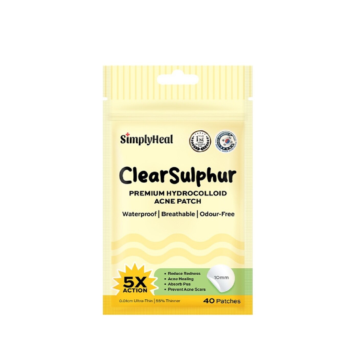 Clear Sulphur Day & Night Premium Hydrocolloid Acne Patch 40s image