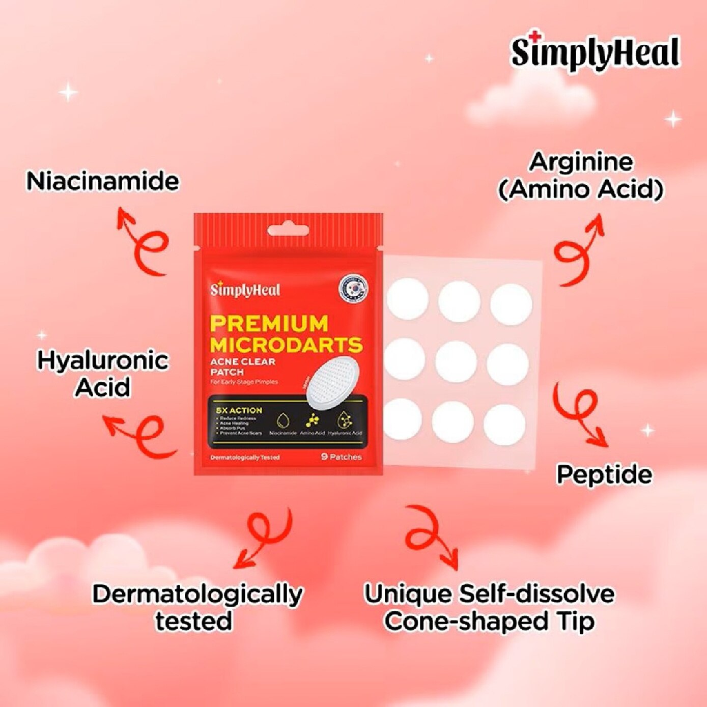 Premium Microdarts Acne Clear Patch 9s image