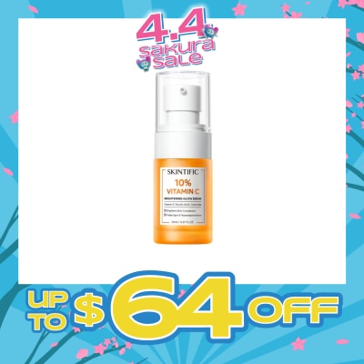 SKINTIFIC - 10% Vitamin C Brightening Glow Serum (To Brightens Skin Complexion, Fades Spot & Hyperpigmentation) 20ml
